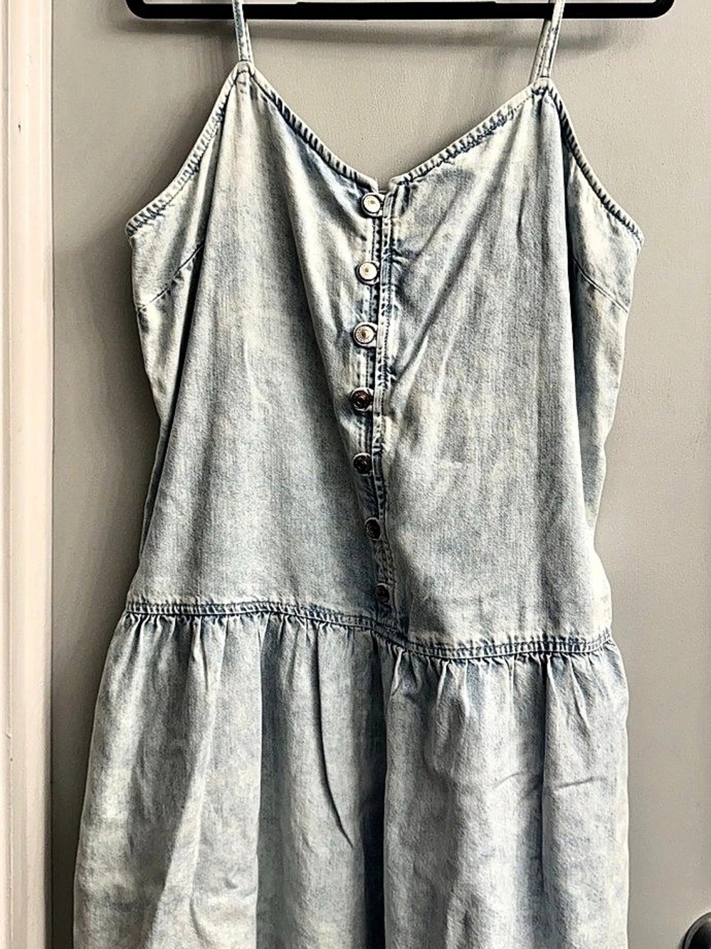 American Eagle Denim Button-Front Mini Dress Size Medium